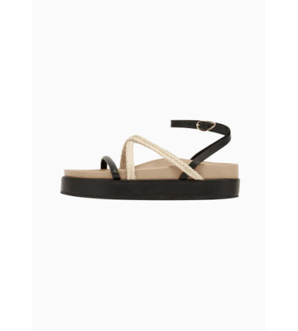 Sandal | Black/Taupe